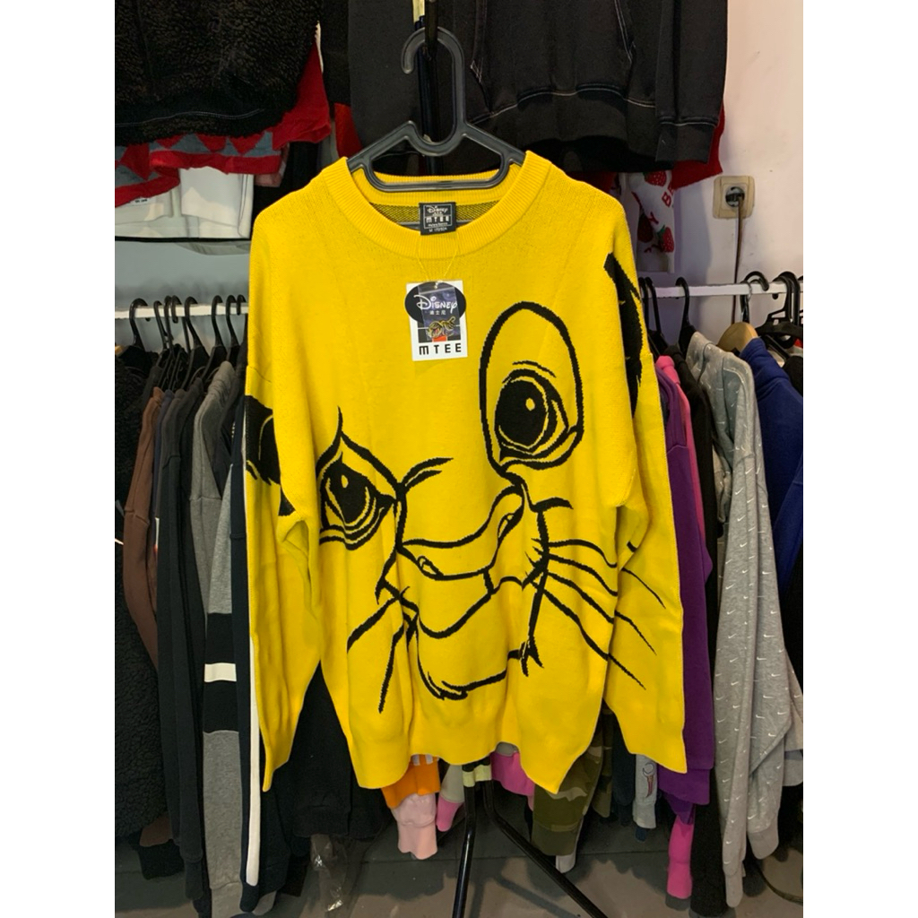 sweater rajut disney simba new//knitwear motif//rajut karakter