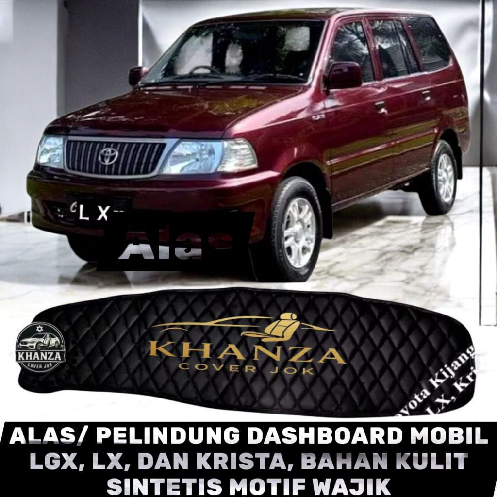 Alas Dashboard Kulit Sintetis Kijang LGX, LX, Krista (2000-2004) Motif Wajik Aksesoris Interior Car