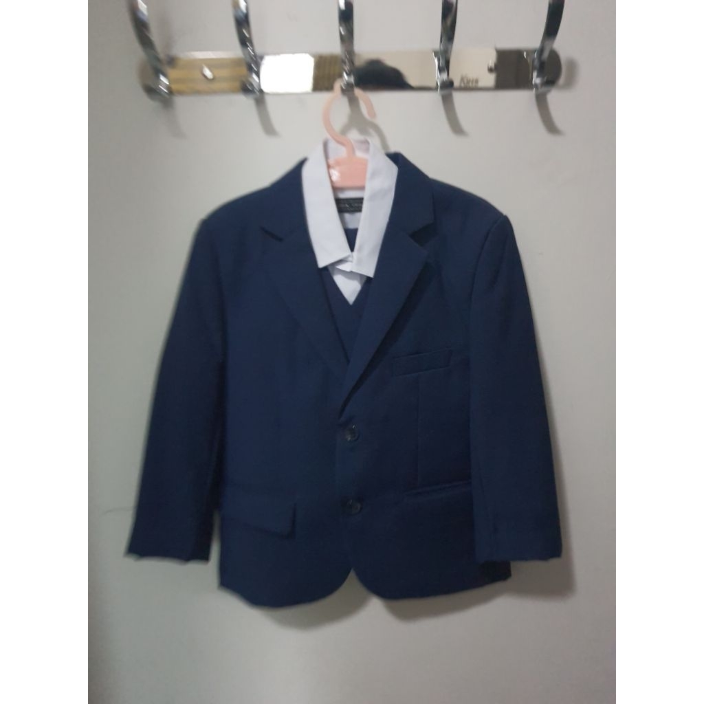 preloved jas anak mini world biru donker/jas anak laki/jas anak kecil