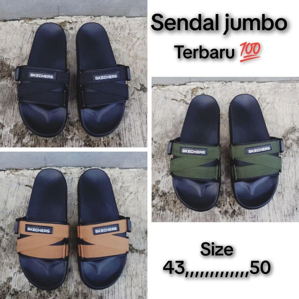 SENDAL SLIP'ON SIZE JUMBO,  sendal slop SKECHERS  LIMITET,  sendal sendal slop pria murah kualitas p