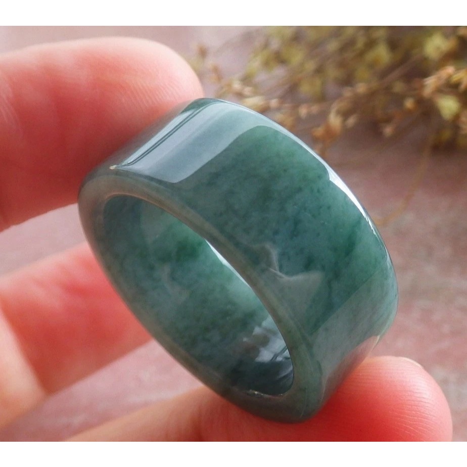 cincin giok burma asli Type A ukuran Ring 11,75