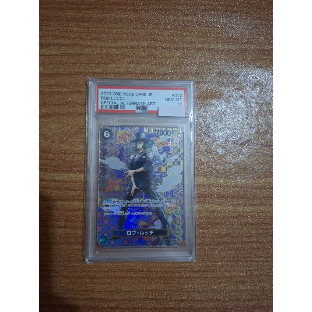One Piece Card Game SLAB PSA 10 ROB LUCCI OP05 JP SP, Alt Art