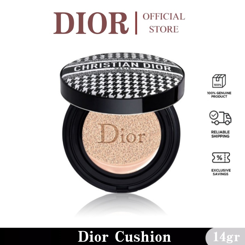 DIOR FOREVER COUTURE PERFECT CUSHION - NEW LOOK LIMITED EDITION/ADORNED WITH THE ICONIC HOUNDSTOOTH 