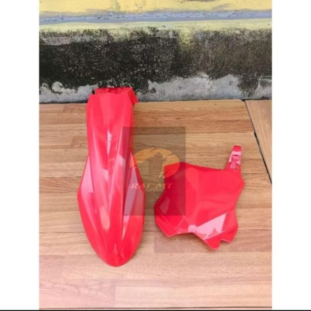 SEPAKBOR DEPAN KX450 KX250 DAN PAPAN NOMER KX450 SPAKBOR DEPAN KX450 SLEBOR DEPAN KX450 FRONT FENDER