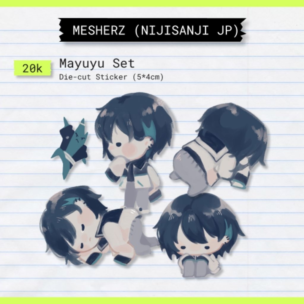 Stiker Bening Transparan Vtuber NijisanjiJP Mayuzumi Kai