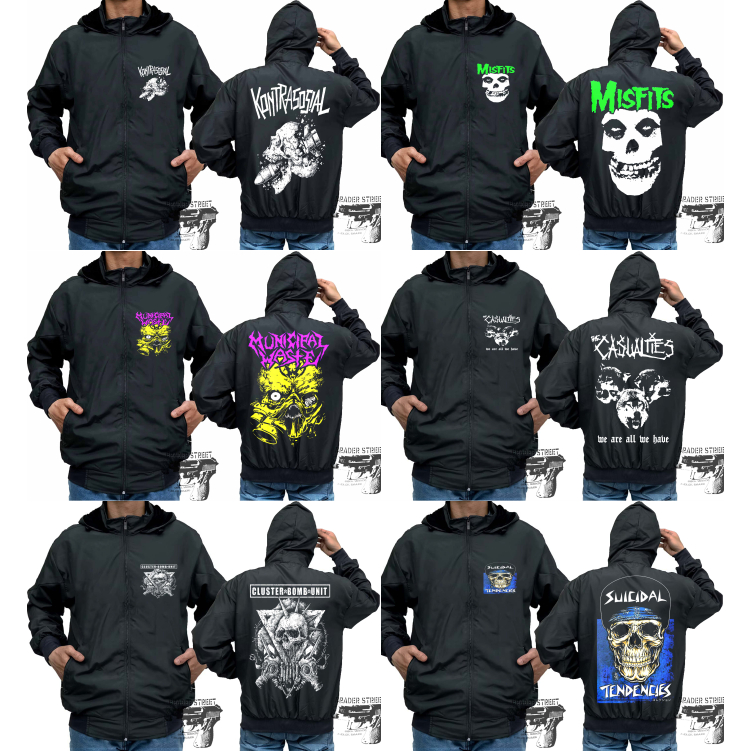 jaket parasut waterprof, jaket band punk,jaket parasut,jaket costum band,jaket band,jaket pria,jaket
