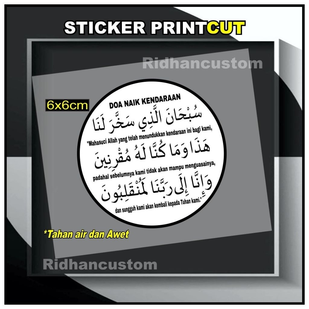 [ DOA NAIK KENDARAAN ] STICKER PRINTCUT MOTOR HELM SEPEDA DLL DOA NAIK KENDARAAN
