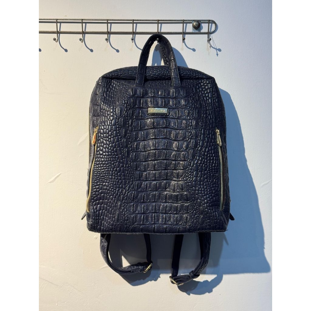 Tas ransel brand Elequator original 1MP0RT kulit buaya