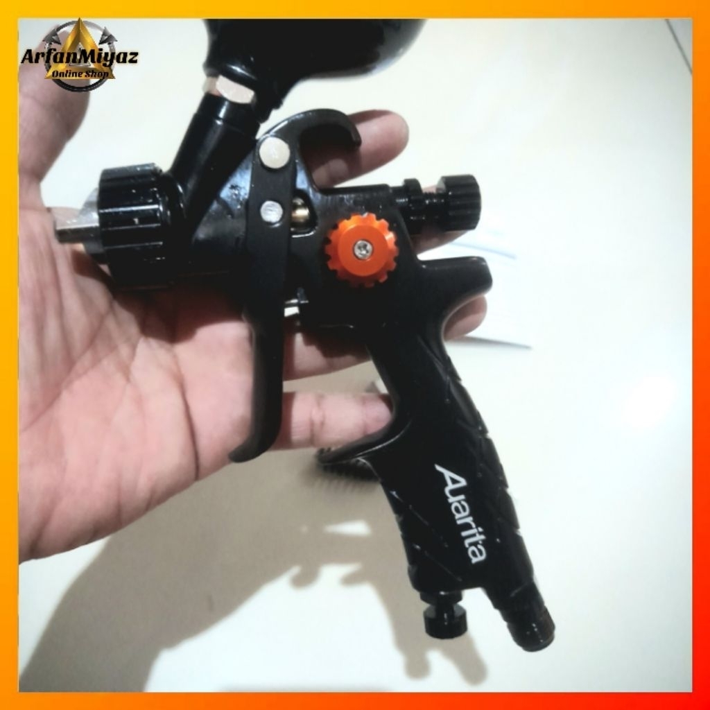 Spray Gun Auarita Mini Lion 2 Light Hvlp + Air Regulator + Air Filtet + Coupler Pf20 Co