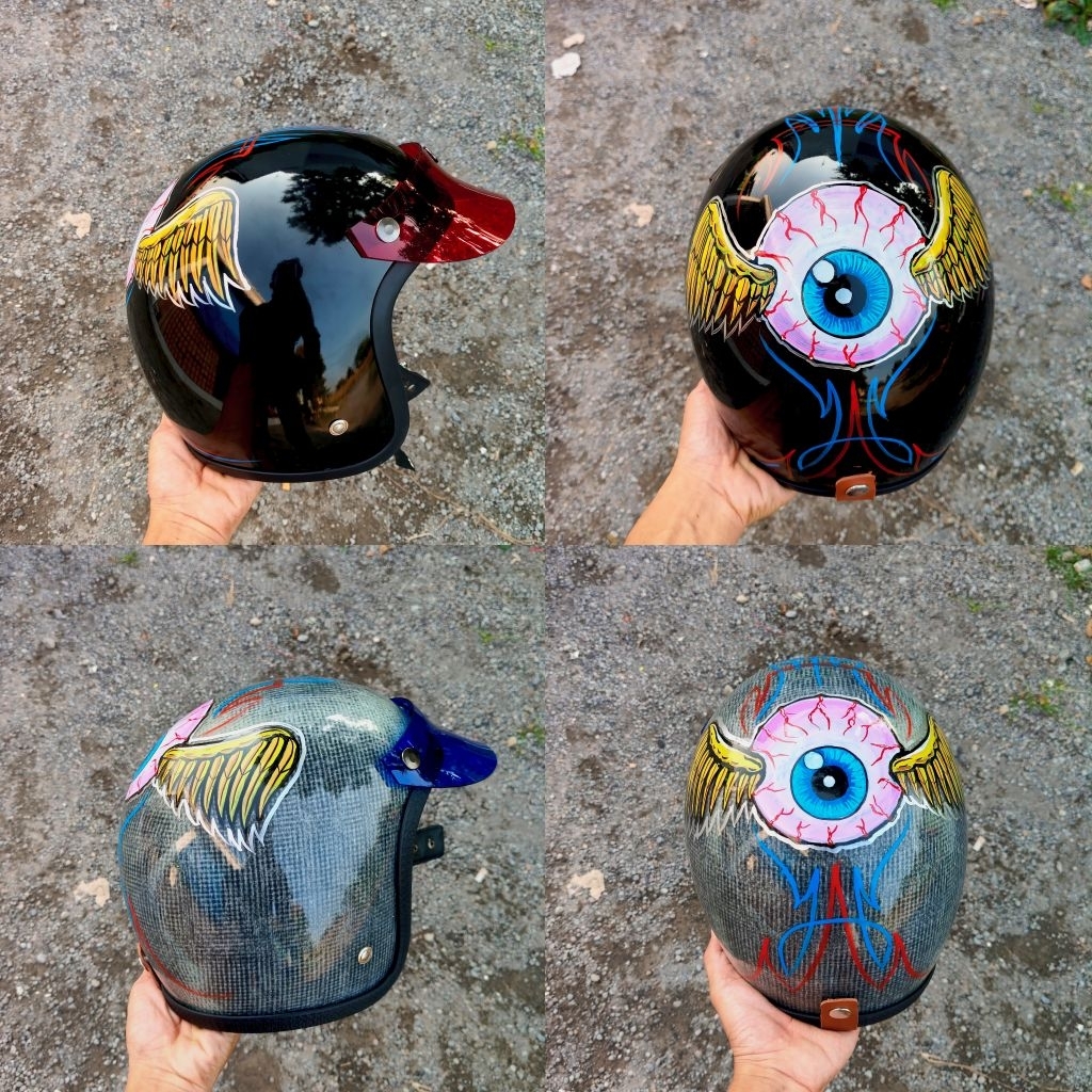 Helm Slimhead Custom Free Pet Retro