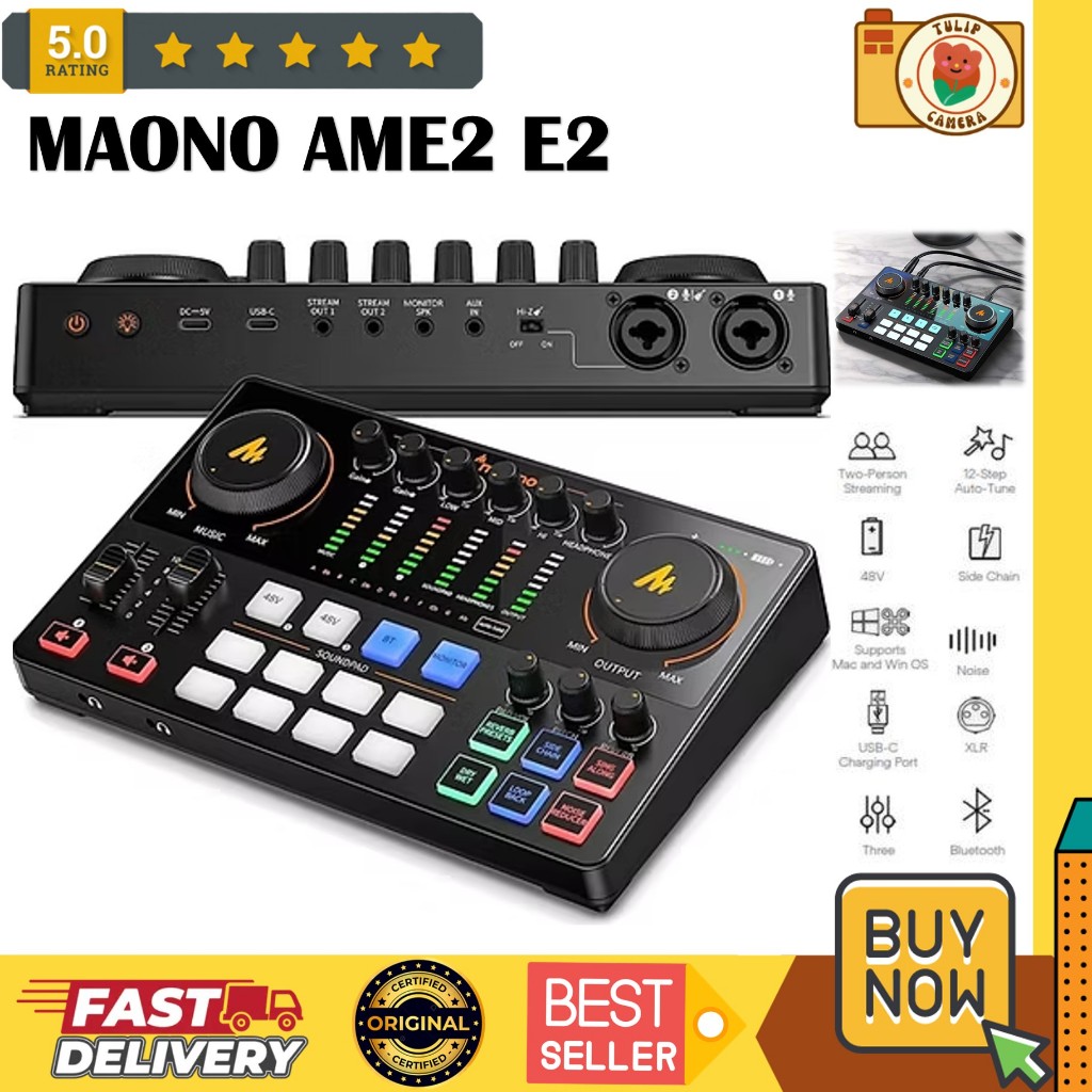 Maono E2 Maonocaster AME2 AM-E2 Soundcard Streaming Podcast