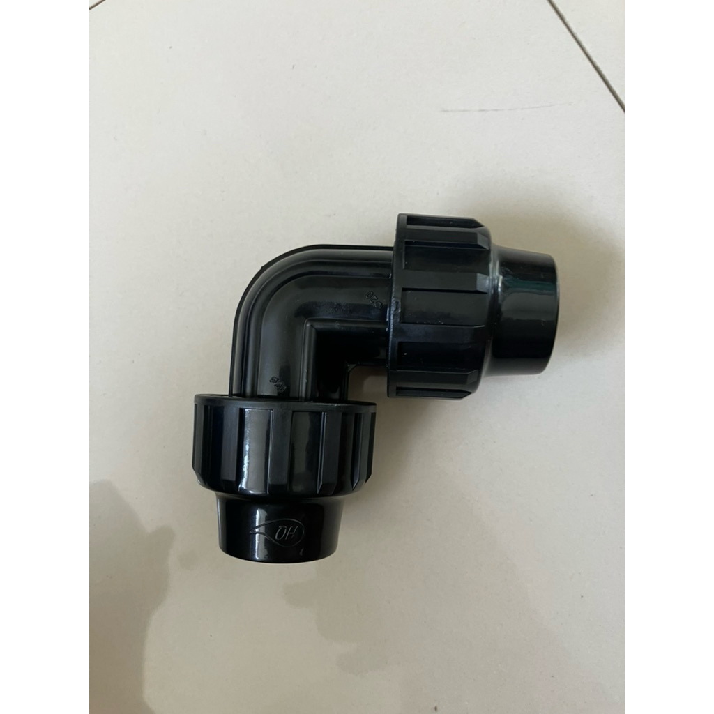 fitting elbow hdpe 3/4 inch compression