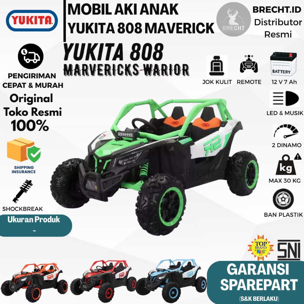 Mainan Mobil Aki Anak Yukita 808 Marverick Warior Ukuran Besar