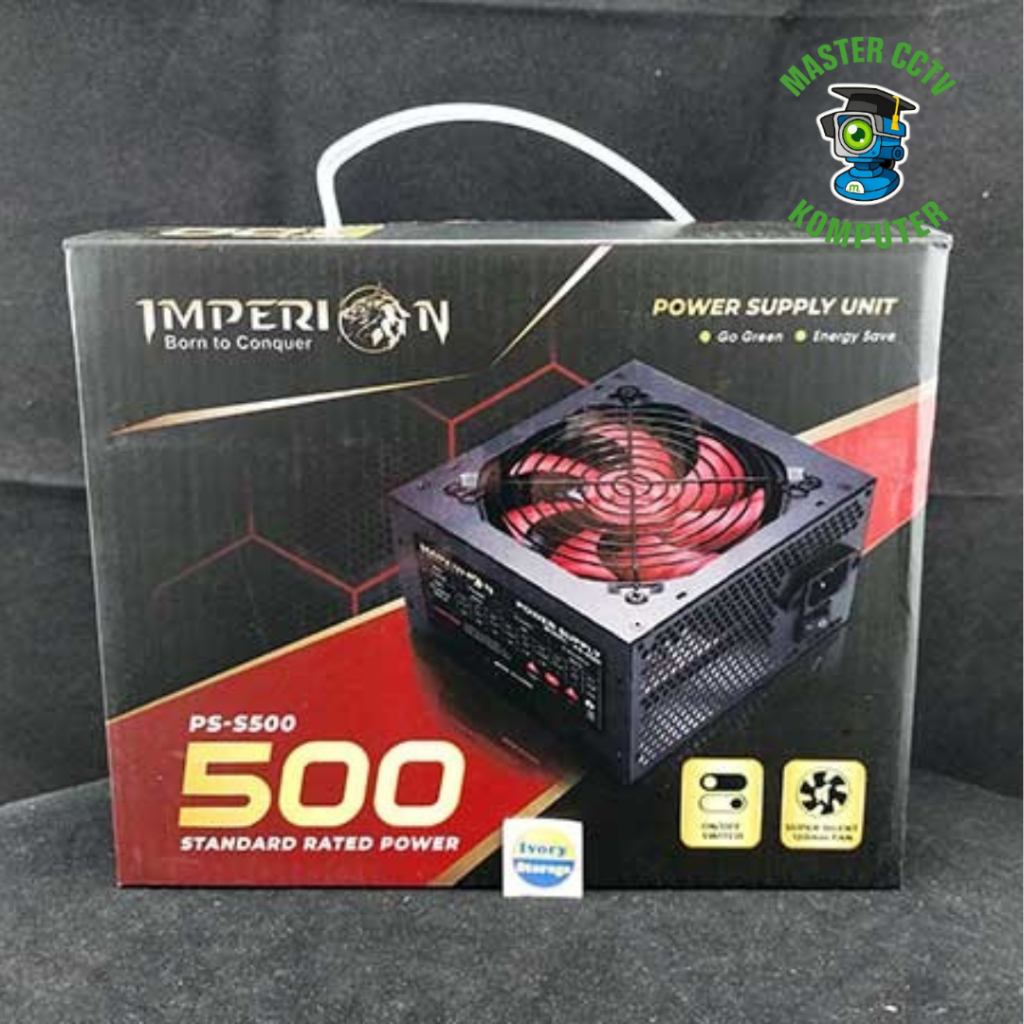 PSU Imperion Power Supply ATX 500W Full Kabel PSU Komputer 500 Watt