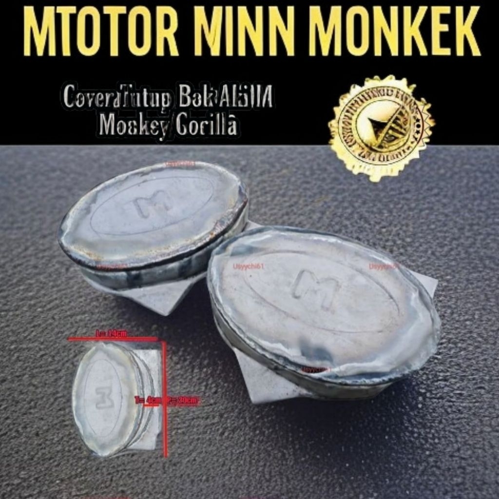 Cover Tutup Bok Aki Accu Samping Set Tepong Motor Monkey Gorilla Motif M Custom