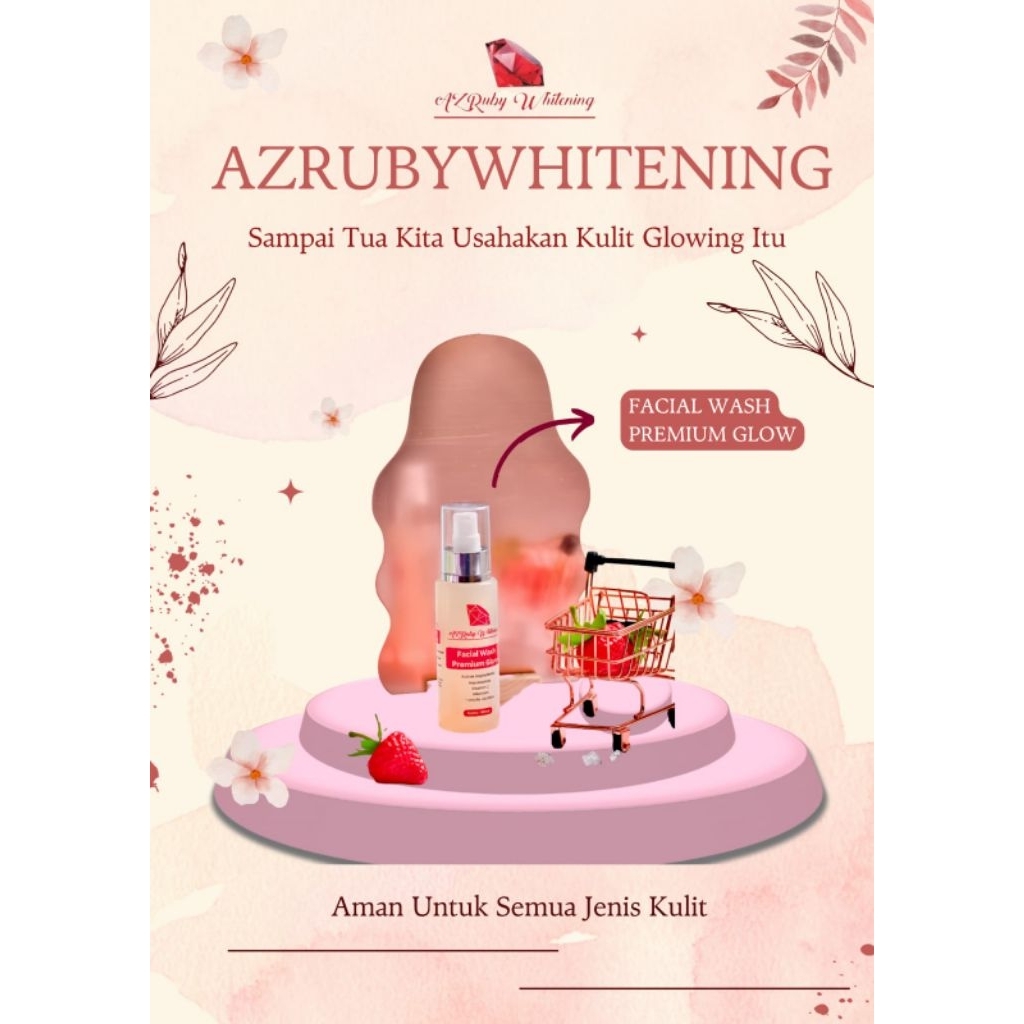Karisma Beauty Store~Facelwash Skincare Azruby Whitening Perawatan kecantikan wajah Membersihkan, Me