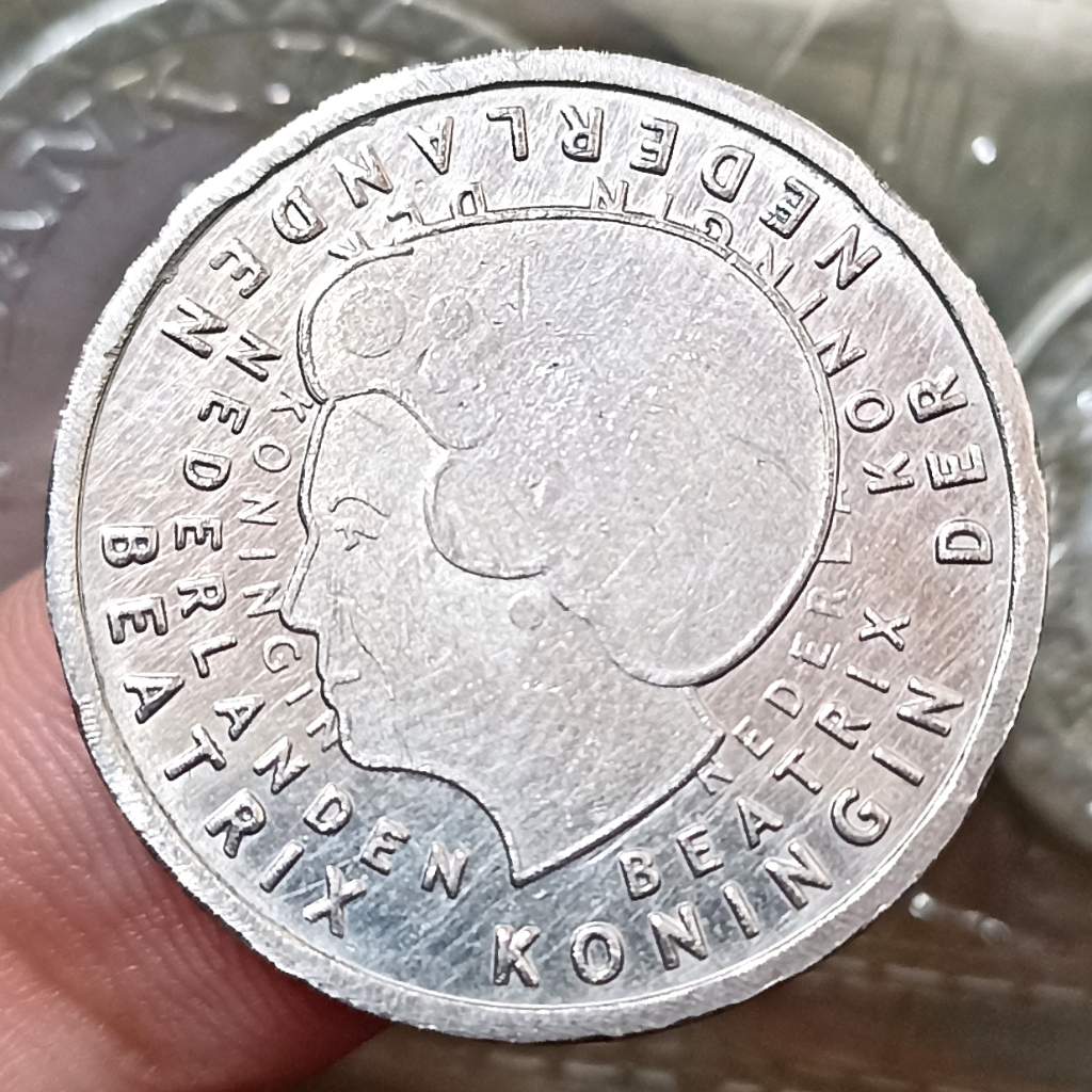 Koin Kuno Belanda 1 Gulden Beatrix Last Gulden