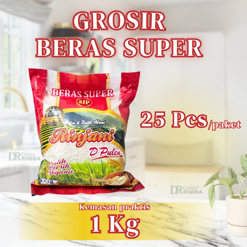 Grosir Beras Rinjani Super Pulen dan Wangi 1 kg, 2,5 kg, 3 kg, dan 5 kg | PAKET USAHA BERAS