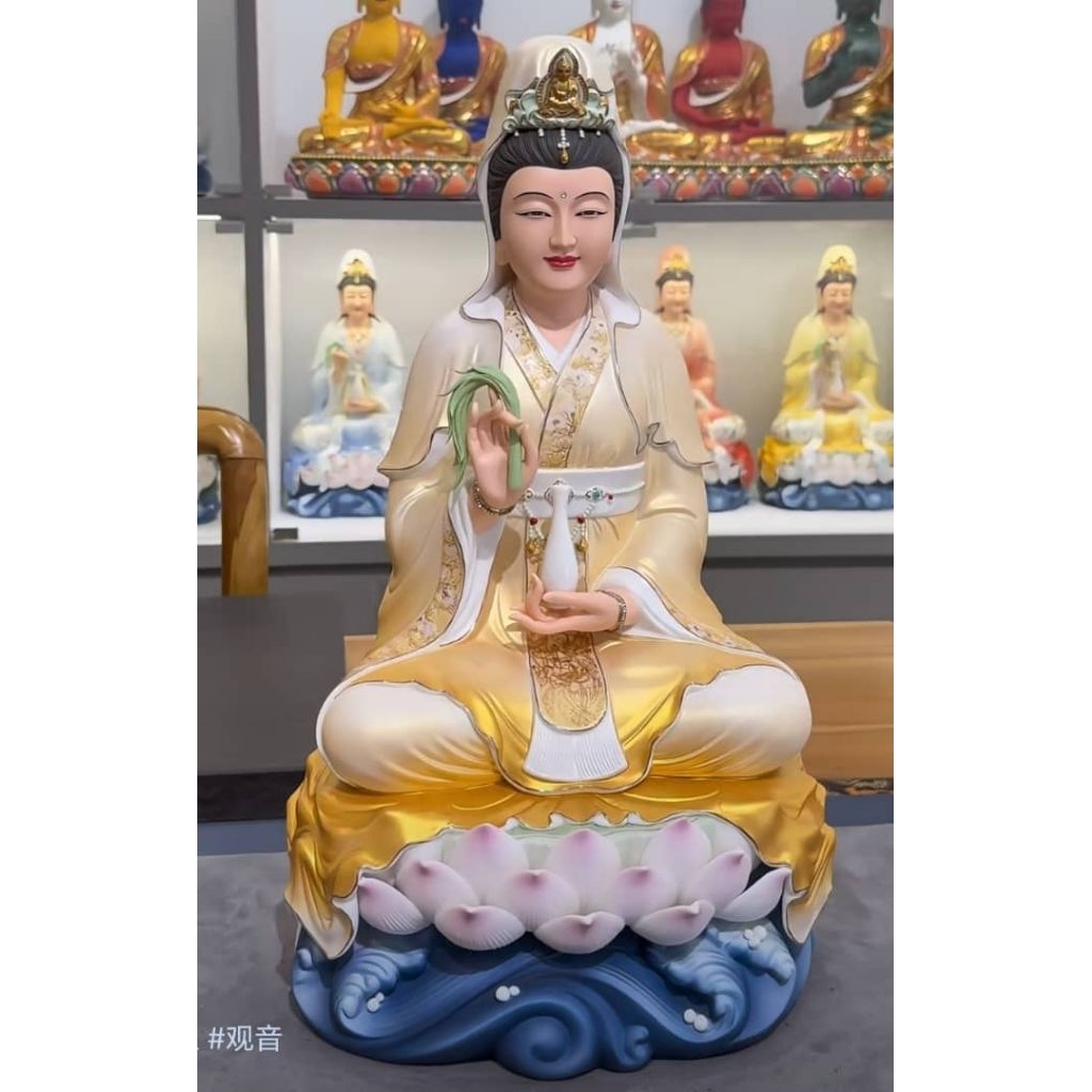patung Kwan In/ Kuan in / Guan yin Keramik 10 inch