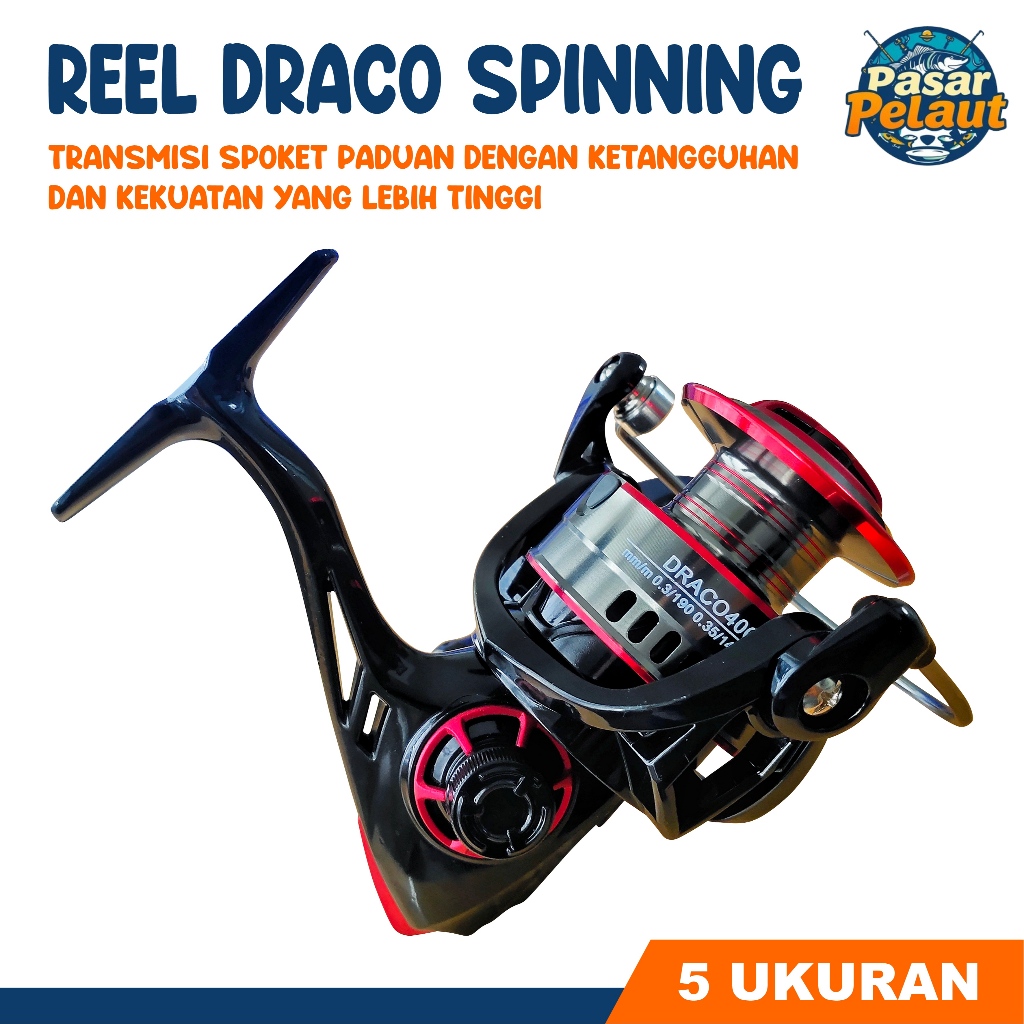 PASAR PELAUT - Reel Pancing Draco Rell Rill Pancing Katrol Kerekan Pancing Fishing  Aluminium