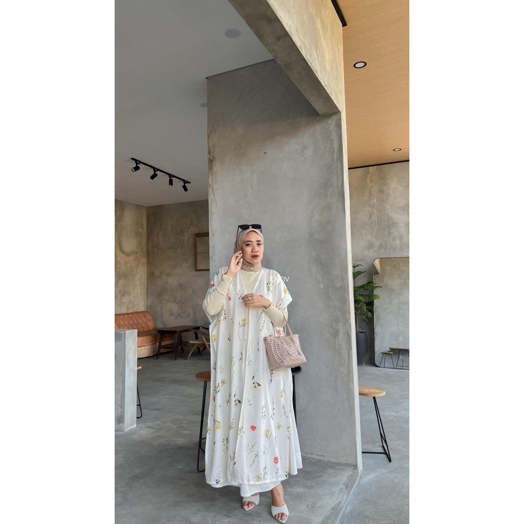 ALENA OUTER - long outer motif bunga