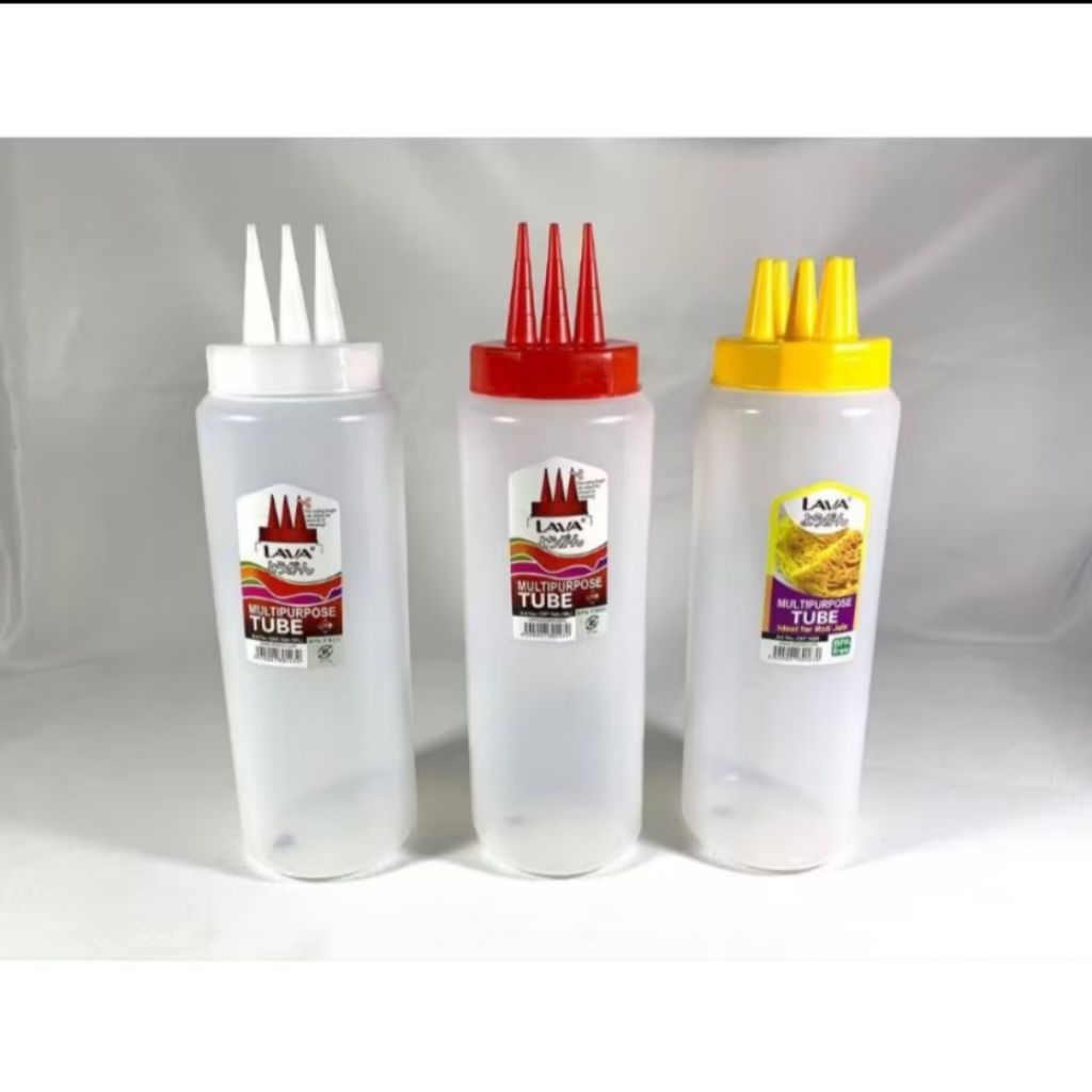 botol mayonaise kewpie 3 lubang  botol saus 3 lubang  botol plastik roti jala 3 lubang  botol kecap