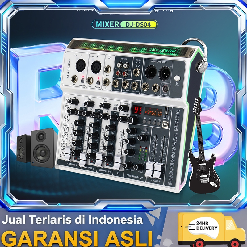 POWER MIXER AUDIO profesional 4-channel DS04 99DSP Penguat sinyal USB Penguat KTV Penguat kinerja pa