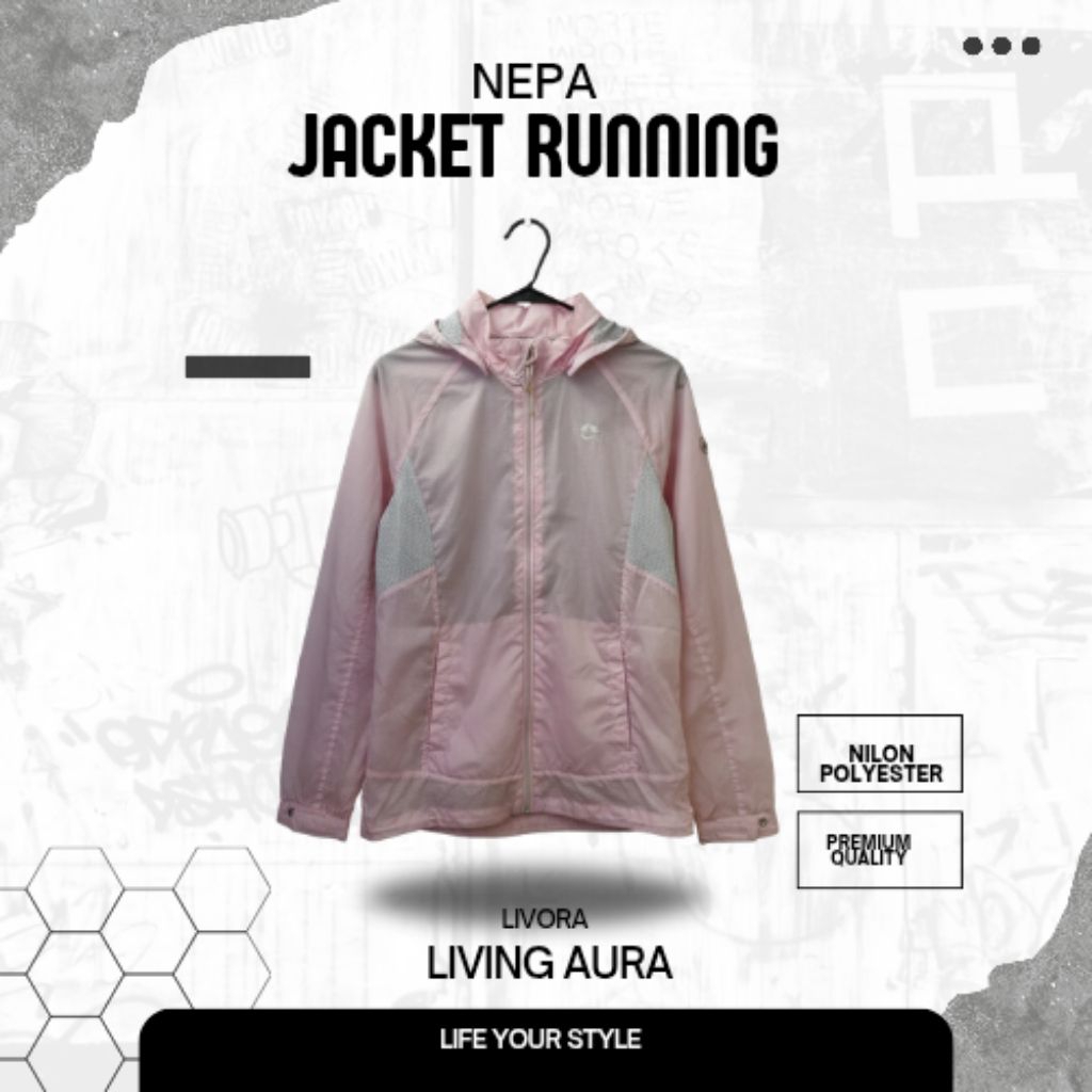 NEPA Jacket Running Wanita Pink