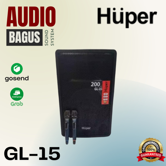 HUPER GL15 / GL 15 / GL-15 Speaker Portable 15" 15 Inch ORIGINAL