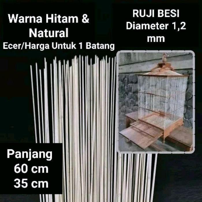 bahan RUJI SANGKAR besi ukuran 1 mm panjang 35cm dan 60cm / ruji sangkar besi kosan/ ruji sangkar be