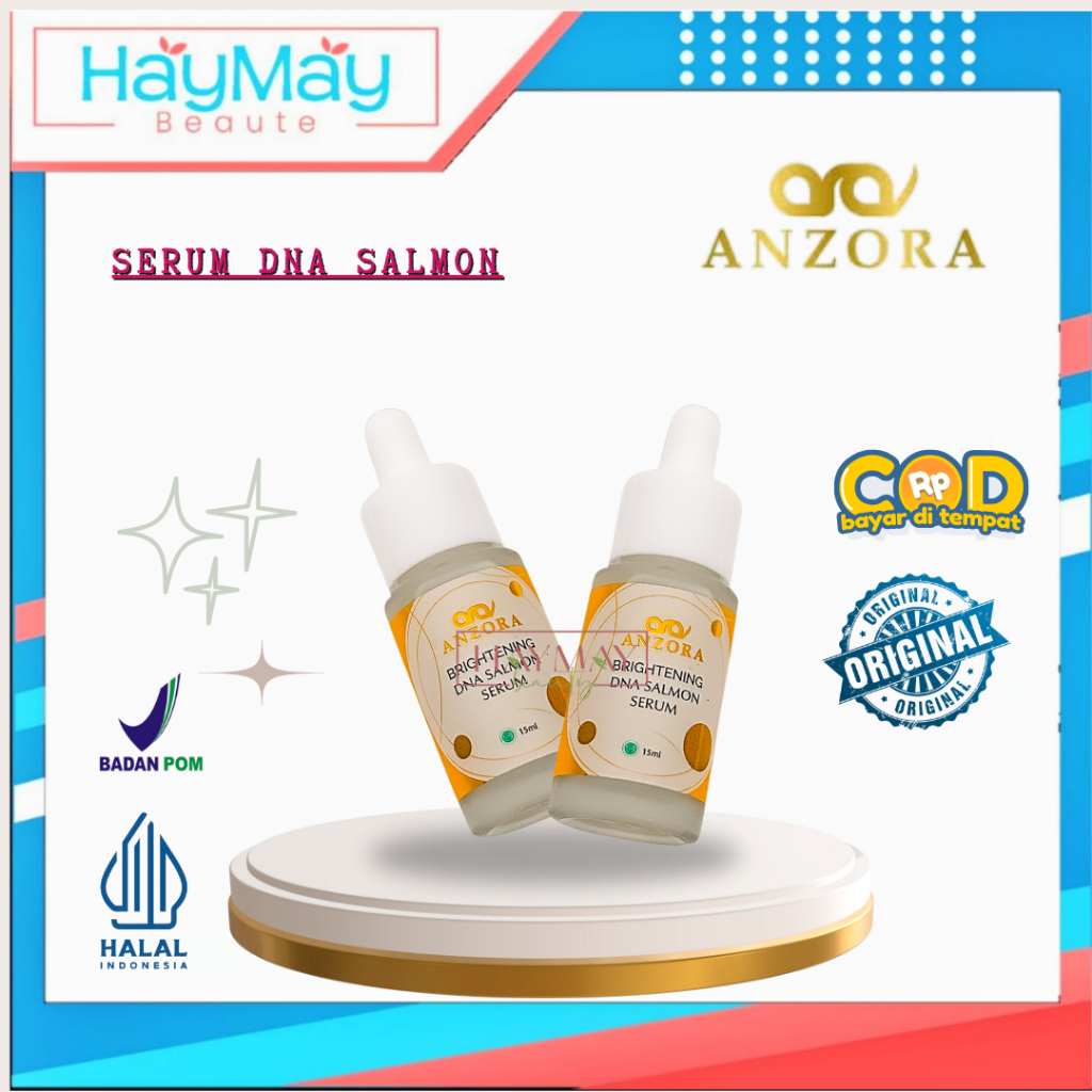 Anzora Serum DNA Salmon mencerahkan flek hitam kusam serum flek original bpom