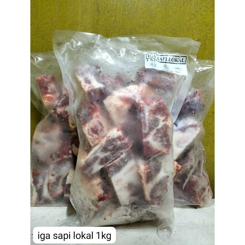 Iga Sapi 1 kg Lokal – Daging Empuk Fresh Cocok Sop, Rawon & Bakar