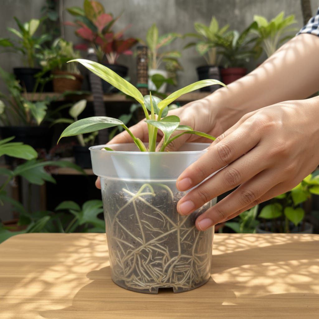 Pot Srondol Bening 12 Pot tanaman plastik