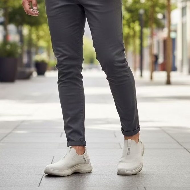 Sepatu Skechers ORIGINAL GO WALK6 - EASY ON Men 216278/NAT big size