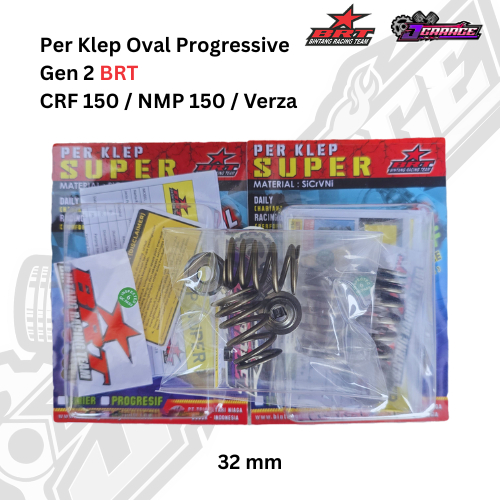 Per Klep BRT Gen 2 - CRF 150 / New Mega Pro 150 / Verza 150 - 32 mm / isi 2 pcs + Retainer Atas + Ku