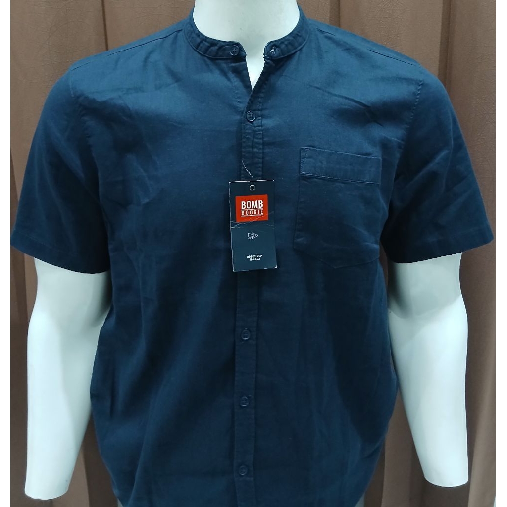 KEMEJA KOKO BOMBBOOGIE REGULAR FIT LENGAN PENDEK ORIGINAL