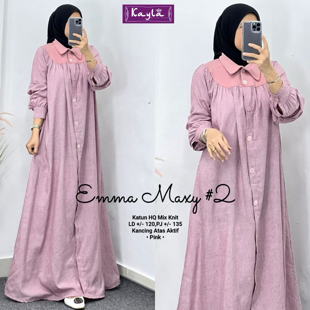 COD= NO CANCEL• Emma Maxy #2 by Kayla• Maxi Dress Simple Best Seller
