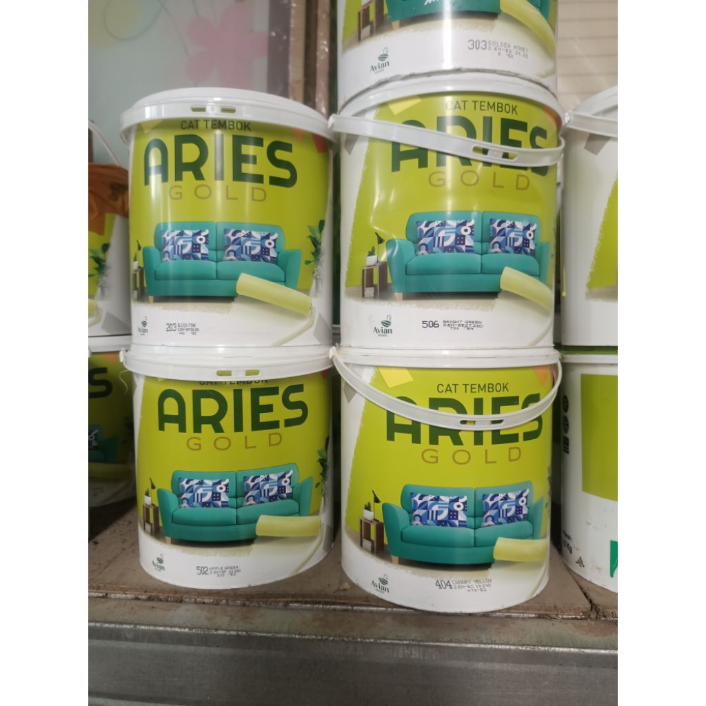 cat tembok aries gold 5 kg