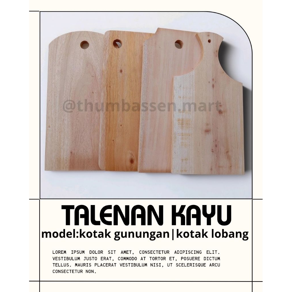 TELENAN KAYU MAHONI TEBAL MURAH 15,5×30cm