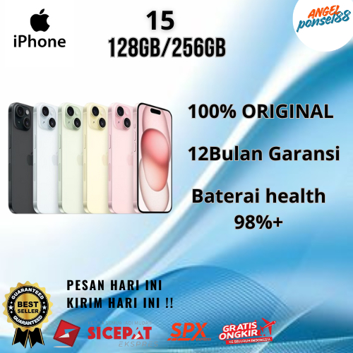 IPHONE 15 128GB/256GB Second Ex Inter Fullset Bergaransi Terpecaya GARANSI 12 BULAN