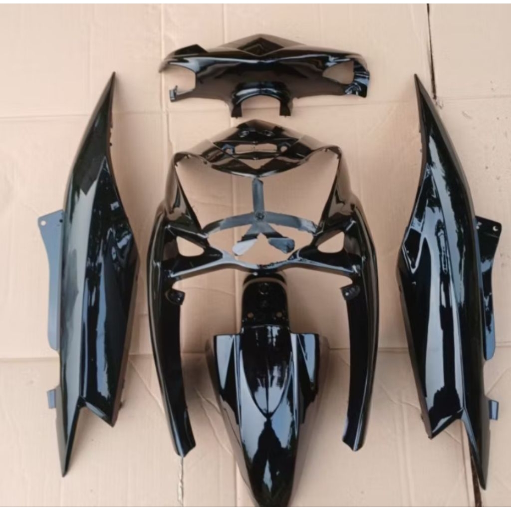 Cover full body halus motor Mio soul karbu lama warna hitam