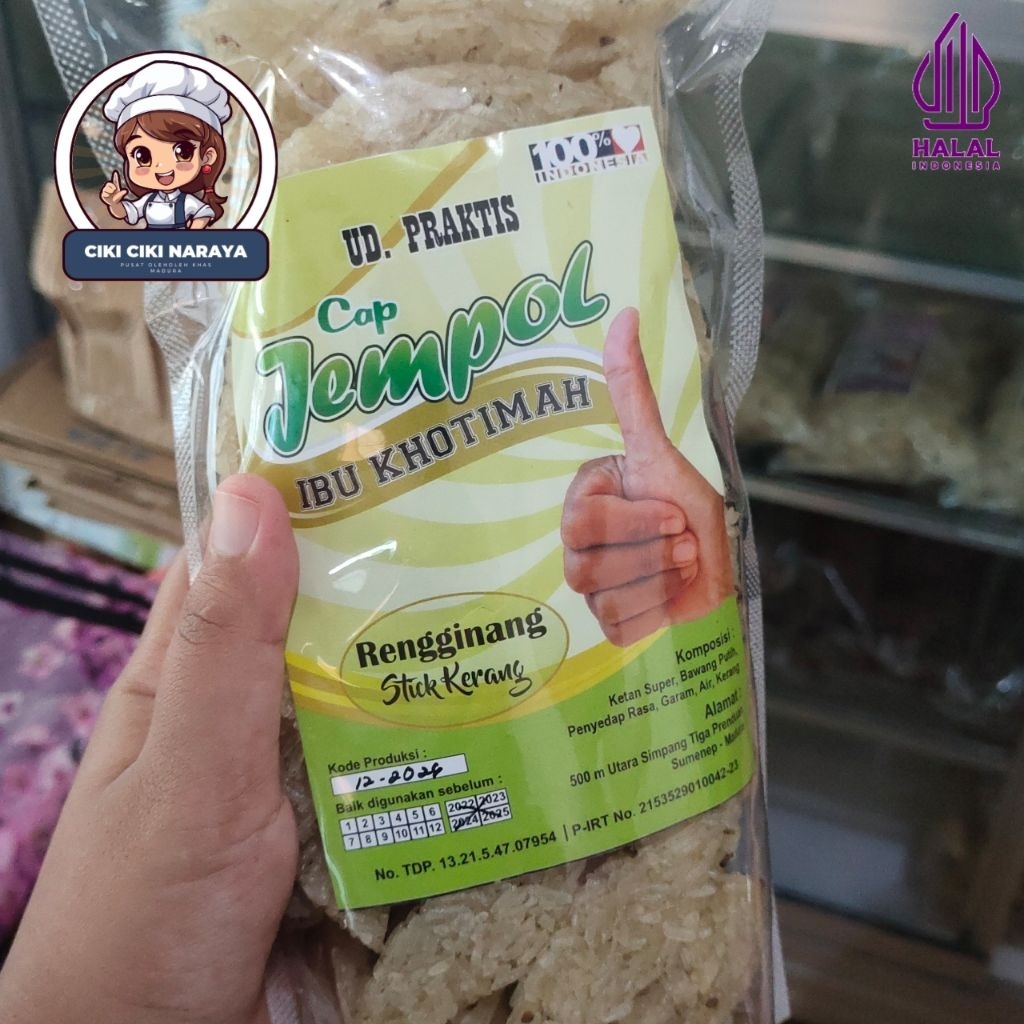 Rengginang stick kerang rengginang lorjuk Cap Jempol khas madura