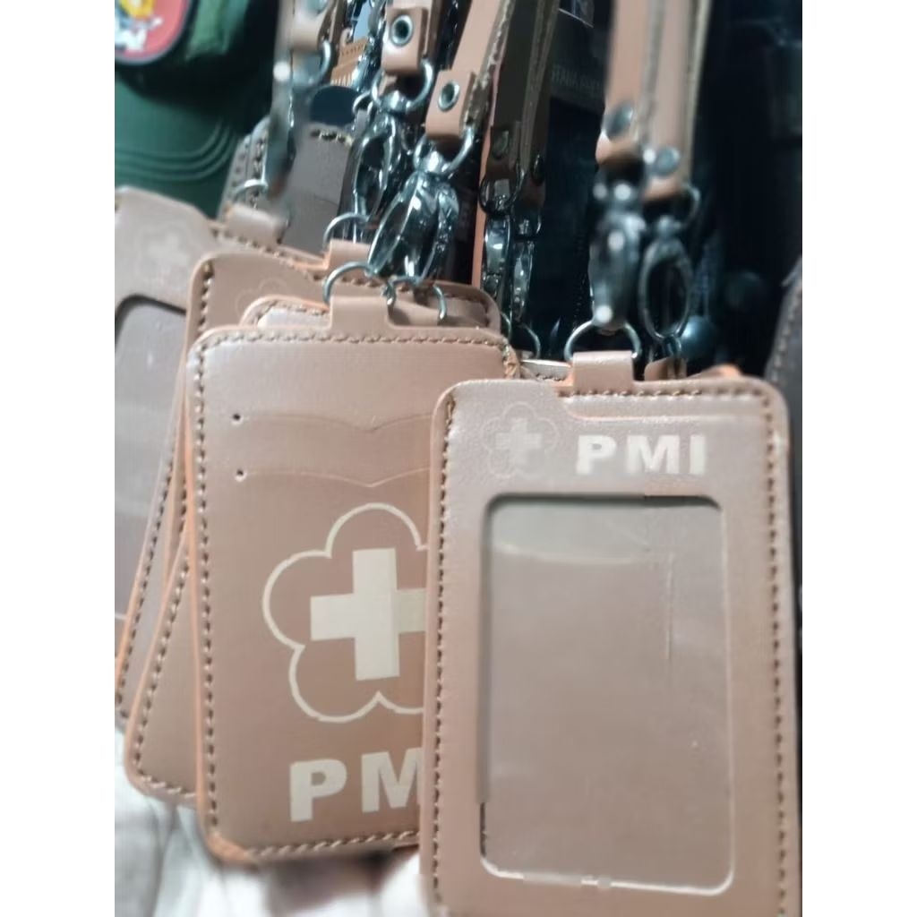 lanyard id card PMI gantungan id card PMI dompet kartu tanda pengenal petugas