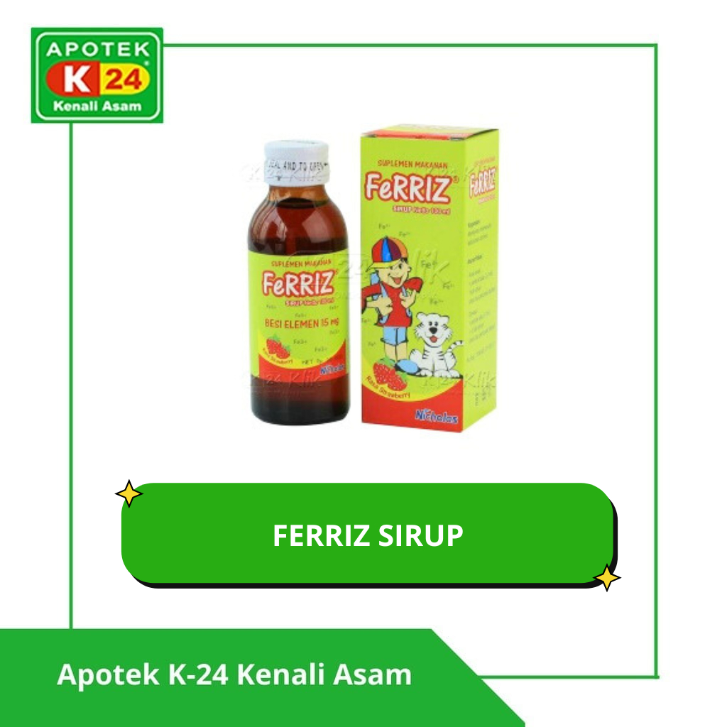 Ferriz Sirup 100ml suplemen zat besi untuk anak,