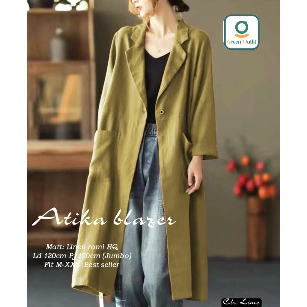 Best Seller Blazer Wanita Kantor Lengan Panjang Ala Korea Kantor Basic Outer Wanita Blaser Kemeja BI