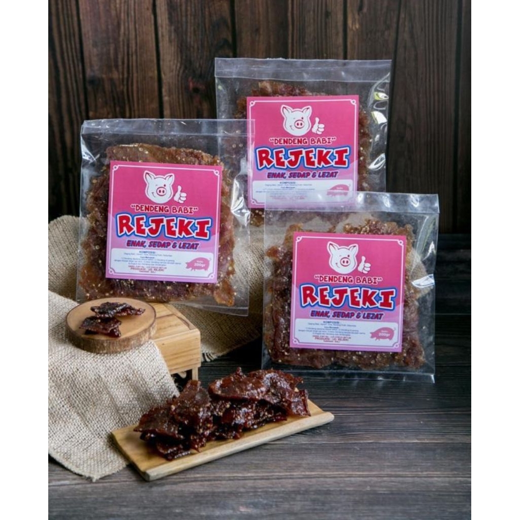dendeng babi rejeki Bali free bubble wrap dan ice gel Dendeng babi Bali siap makan dendeng rejeki Ba