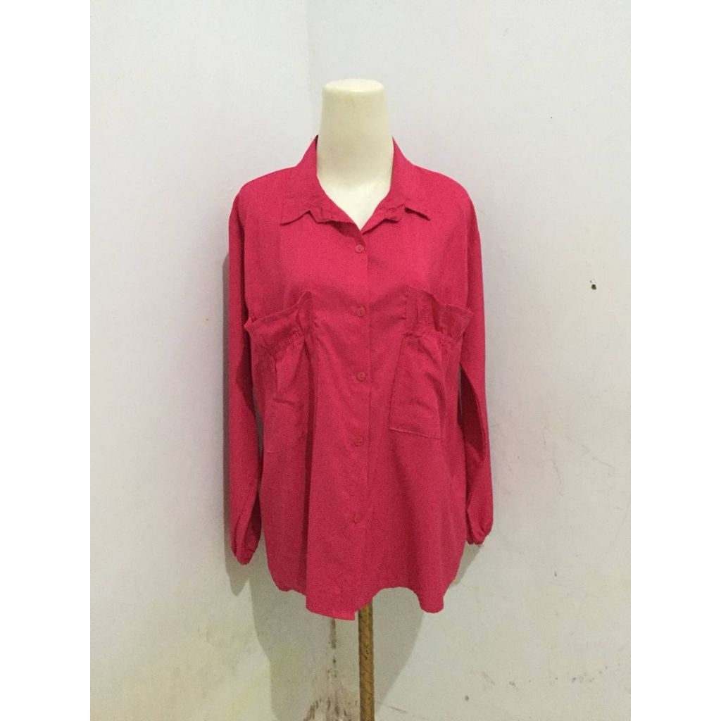 [preloved] kemeja pink fanta