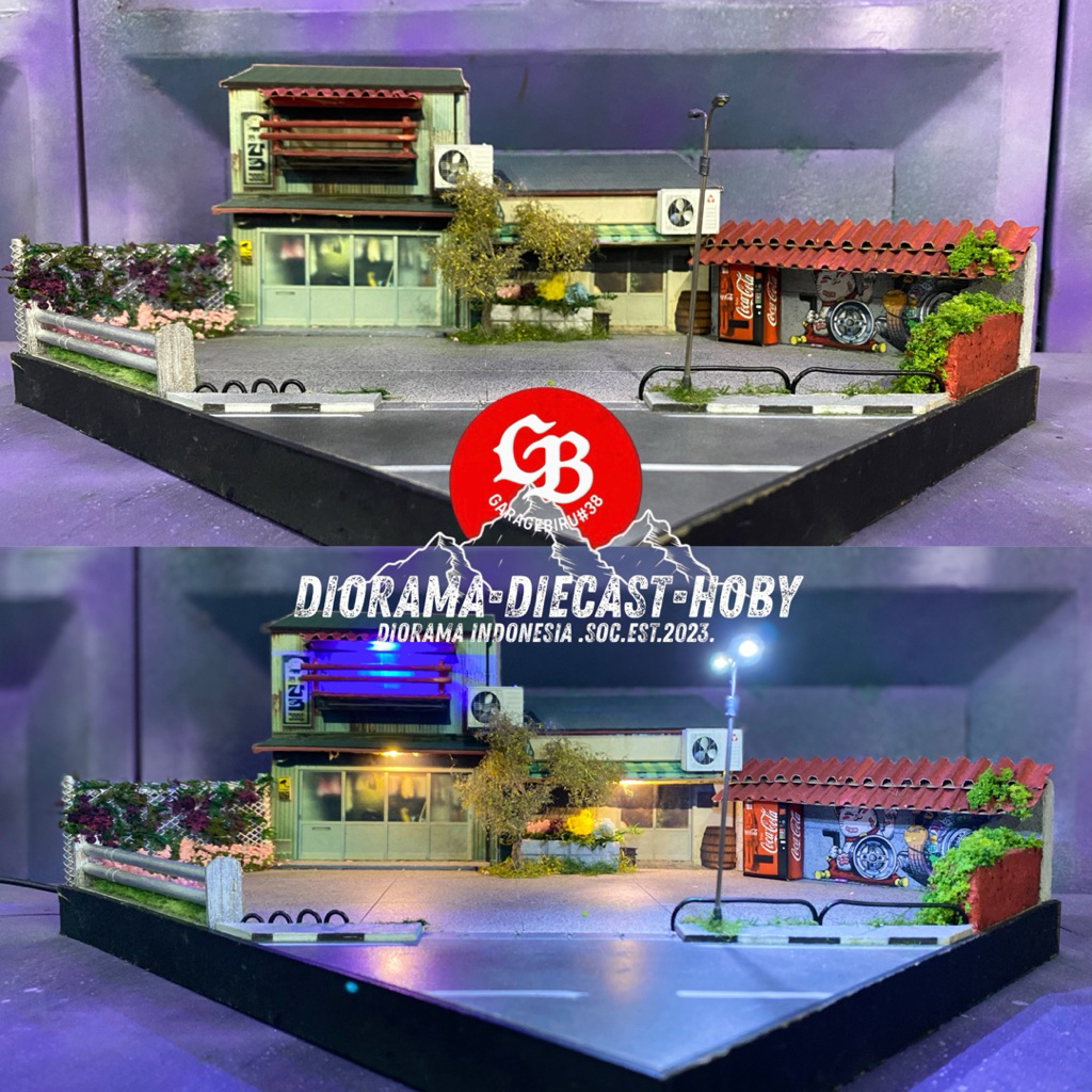 [GarageBiru#38] NEW READY DIORAMA RUMAH JAPAN ERA TAHUN 70S/VINTAGE BAHAN PVC BOAR MIX UKURAN 29X25 