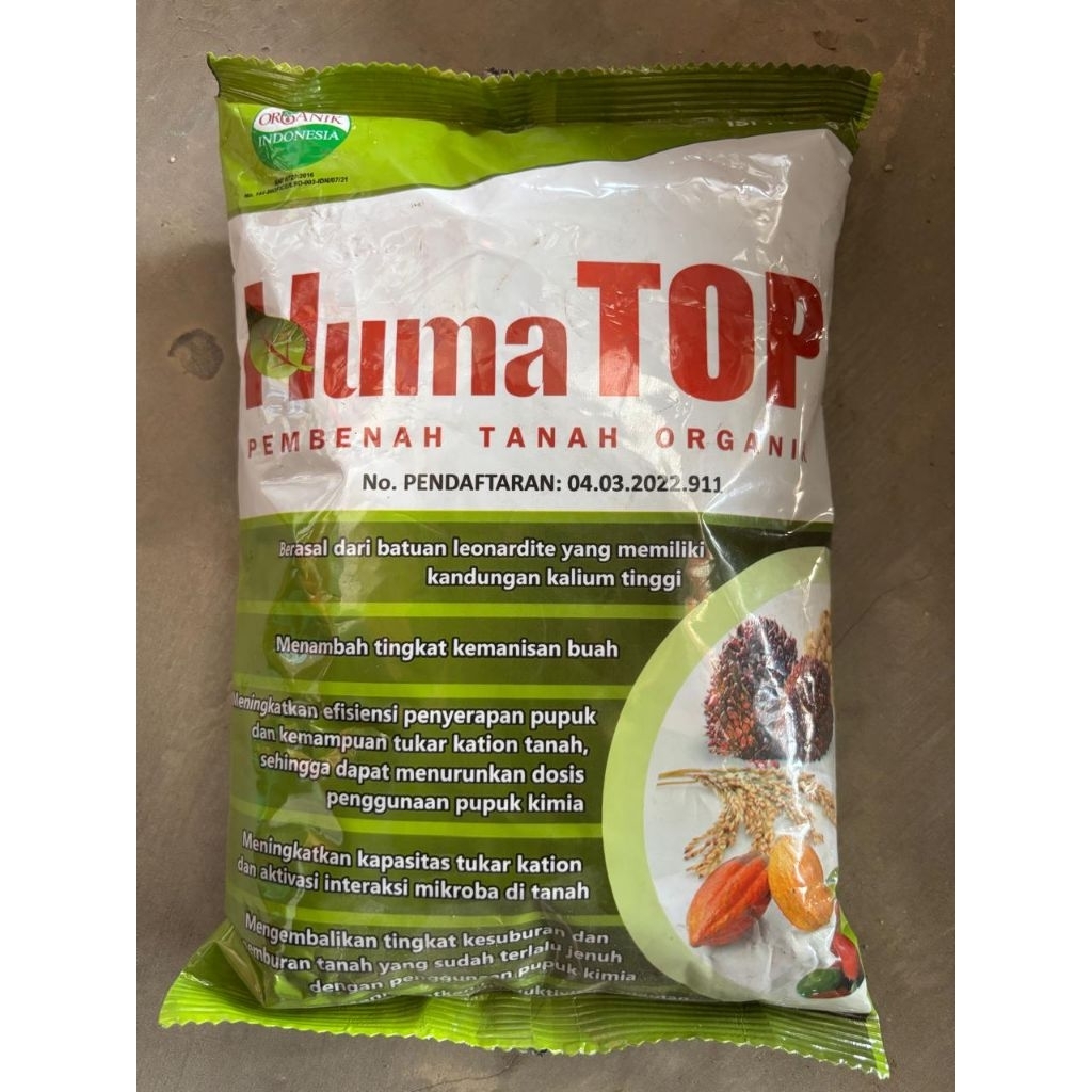 HUMATOP 1kg | Asam Humat Organik Pembenah Tanah