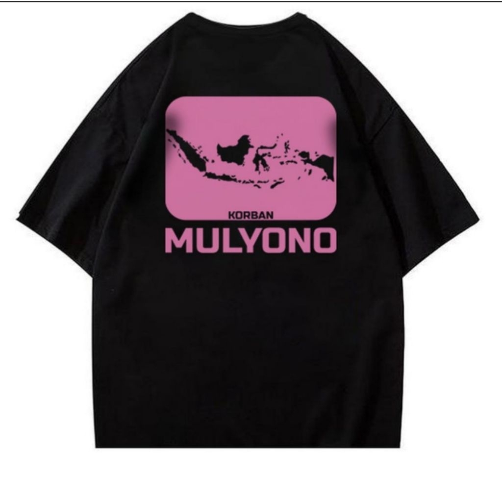 Kaos korban mulyono cotton combet 24s